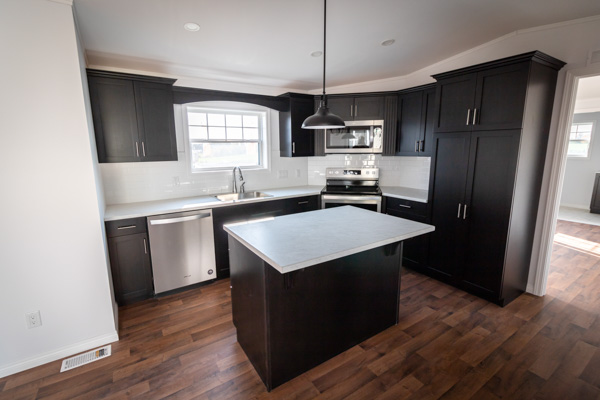 Kitchen with square island