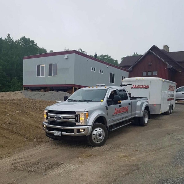 One of our delivery trucks on a job site